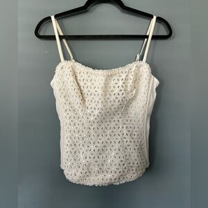 Y2K white corset / bustier top